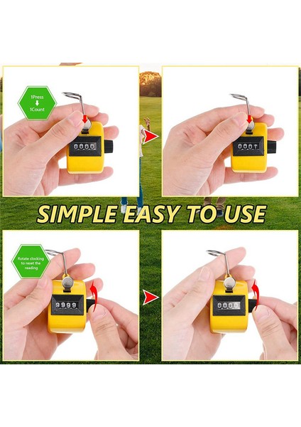 6 Adet El Sayacı 4 Haneli Mekanik Palmiye Tıklama Saygın Renk El Tutma Metal Parmak Halkası ile Karşı Tıklatıcı (Yurt Dışından) fırsatları