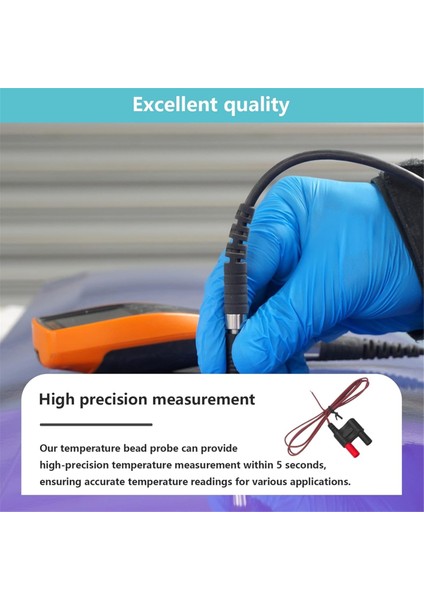 80BK-A Tip K Termokupl, Fluke Multimeter F17B Için Sıcaklık Boncuk Probu+ F116C F87-V F28LL F179 F287 F289 F189 (Yurt Dışından) indirimleri