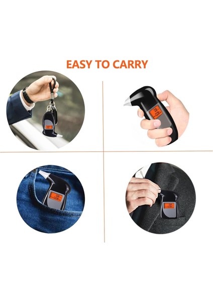 Breathalyzer Alkol Test Cihazı, Taşınabilir Monte Edilmiş Darbe Tipi Alkol Dedektörü, Dijital LCD Ekranlı Alkol Test Cihazı (Yurt Dışından) indirimleri