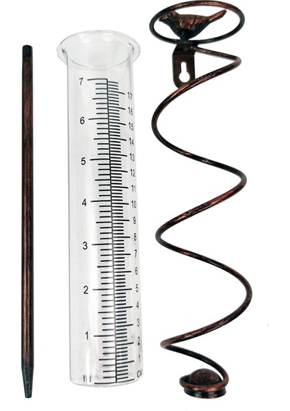 Kapasite Cam Spiral Yağmur Göstergesi, Dökme Demir Kuş Asma Yağmur Göstergesi, Metal Çerçeveli Bahçe Yağmur Suyu Ölçer (Yurt Dışından) fiyatları