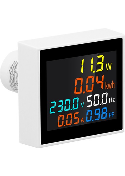 Sinotimer Ac 50-450V 50/60Hz 6in1 Kare Voltmetre Ammetre Amper Mevcut Hertz Frekans Enerji Ölçer (AC50-300V) (Yurt Dışından) modelleri