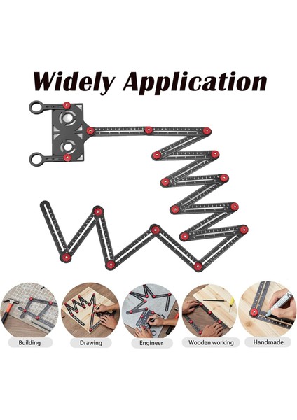 16 Kat Çok Açılı Ölçüm Cetveli Açılış Bulucu, 16 Taraflı Açılı Bulucu Ölçümü, Seramik Karo Açma Bulucu (Yurt Dışından) indirimleri