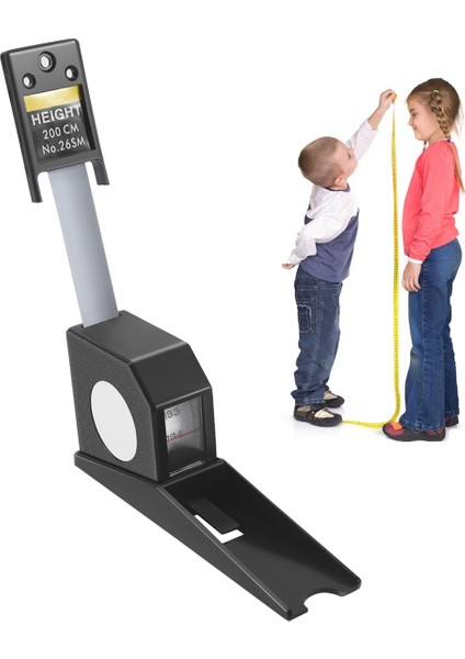200CM Stadiyometre Siyah Duvara Monte Yükseklik Metre Büyüme Cetvel cm Metrik Bant Önlemleri (Yurt Dışından) modelleri