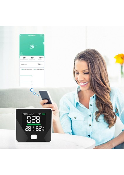 Tuya Wıfı Hava Kalitesi Sayaç Pm2.5 Sıcaklık Nem Test Cihazı Taşınabilir LED Ekran Ev Ofis (Yurt Dışından) fırsatları