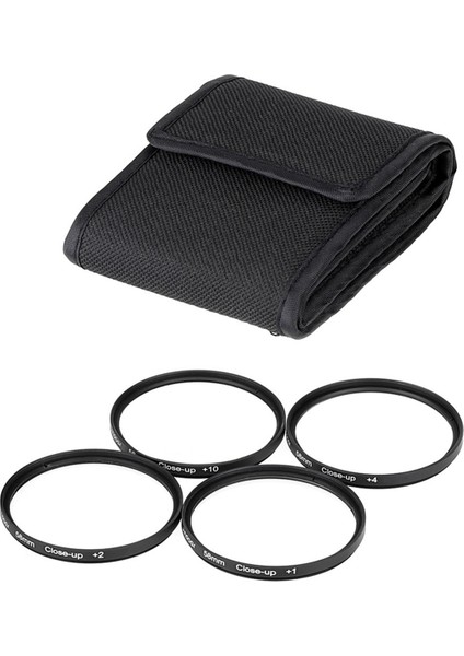 Evrensel Kamera Makro+1+2+4+10 Close-Up Lens Filtresi 4-1 Arada Yakın Çekim Lens 58MM Çeşitli Kameralar Için Uygun (Yurt Dışından)