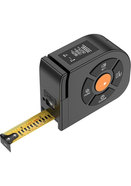 3 Arada 1 Lazer Rangefinder 50M Bant Memperi Cetvel LCD Ekran Arka Işık Mesafesi Ölçüm Cihazı Binası (Yurt Dışından)