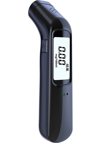 LED Ekranlı Taşınabilir Temassız Alkol Test Cihazı Breathalyzer Şarj Edilebilir Otomatik Alkol Test Cihazı Siyah (Yurt Dışından)