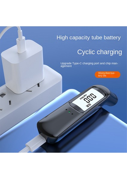 LED Ekranlı Taşınabilir Temassız Alkol Test Cihazı Breathalyzer Şarj Edilebilir Otomatik Alkol Test Cihazı Siyah (Yurt Dışından) indirimleri