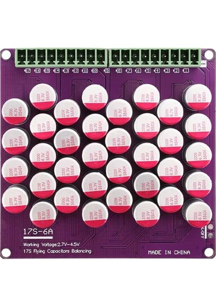 17S 6A Lityum Pil Yönetim Sistemi Yüksek Hassasiyetli Düşük Voltajlı Diferansiyel Kapasitör Aktif Dengeleme Modülü (Yurt Dışından)
