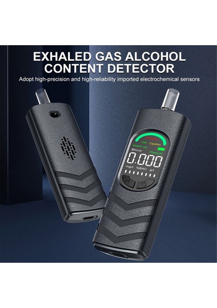Taşınabilir Alkol Testleri Profesyonel Yüksek Duyarlılık Breathalyzer Alkol Testi Dijital Nefes Alkol Test Cihazı (Yurt Dışından) fiyatları