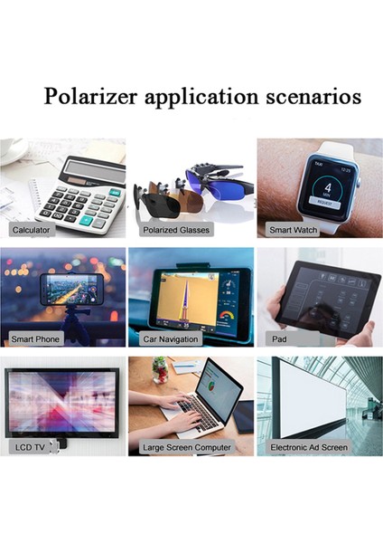 Doğrusal Polarizör Film Lcd/led Polarize Filtre Polarizasyon Film Sayfası Polarizasyon Fotoğrafı 5 Pcs (Yapıştırıcı Ile) (Yurt Dışından) fiyatları