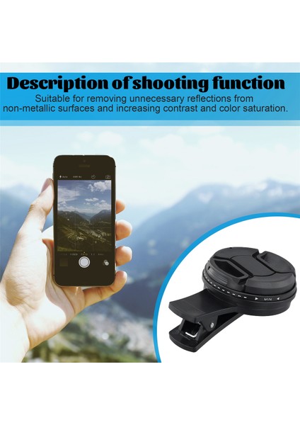52MM Telefon Lens Filtresi Akıllı Telefon Için Klipli Universal ND2-400 Cep Telefonu Kamera Lens Için Değişken Filtre (Yurt Dışından) indirimleri