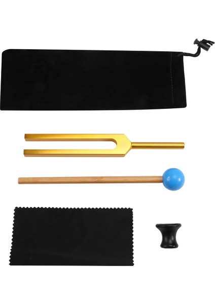 432 Hz Hammer ile Çatal Tuning Çatal, Ses Iyileştirme Terapisi ve Yoga, Alüminyum Alaşım Ayarlama Çatal Altın (Yurt Dışından)