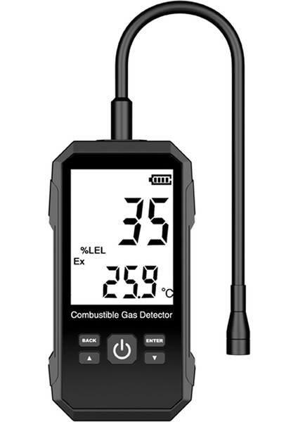 Yanıcı Gaz Dedektörü Propan Co Heksan Metan Sızıntı Göstergesi Port Doğal Gaz Analizörü 0-100%LEL Alarmlı (Yurt Dışından) fırsatları
