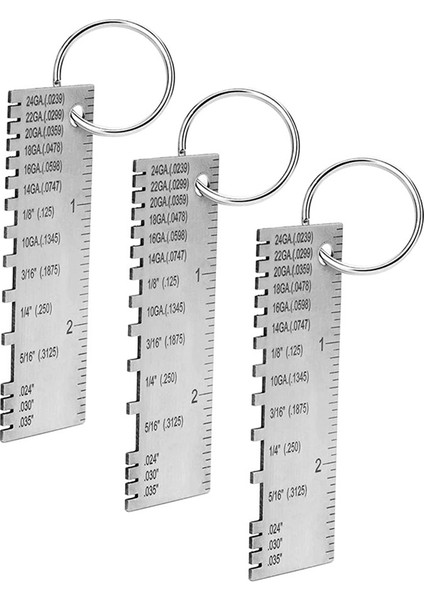 Metal Sac Kalınlık Göstergesi, 3 Paket Paslanmaz Çelik Tel Gösterge Boyutu Muayene Aracı Kaynak Aracı Aksesuarları (Yurt Dışından) indirimleri