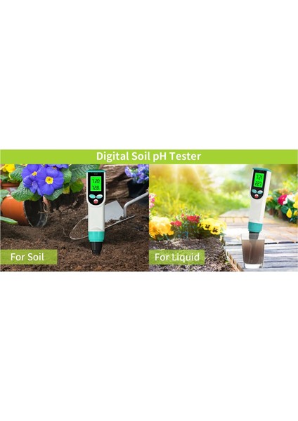 Toprak Ph Metre 0.00-14.00PH Dijital Sıcaklık Asitlik Dış Mekan Dikim Bahçesi Tarım Arazileri Için Toprak Test Cihazı Sensör Analizörü (Yurt Dışından)