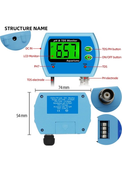 2 Arada 1 Ph Tds Metre Test Cihazı Su Kalitesi Monitör Çevrimiçi Asitlik Monitör Analizörleri Akvaryum Ab Fişi Için Test Cihazı (Yurt Dışından) indirimleri