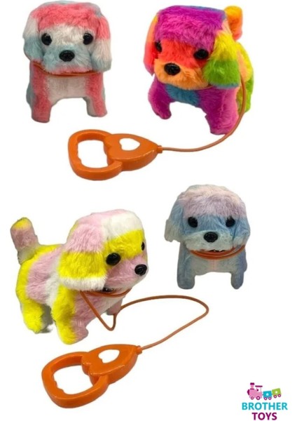 Peluş Yürüyen Havlayan Tasmalı Kumandalı Oyuncak Sevimli Köpek 17 Cm.