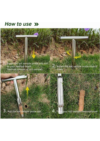 Toprak Örnek Probu, Çim Çiftliği Golf Sahası Için 12 Inç T Tarzı Saplı Toprak Prob Çubuğu, Toprak Örnesi Için Toprak Probları (Yurt Dışından) indirimleri