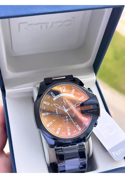 Otomatik Çelik Kordon 3 Atm Suya Dayanıklı Özel Tasarım Erkek Kol Saati VS.BLKT.0364