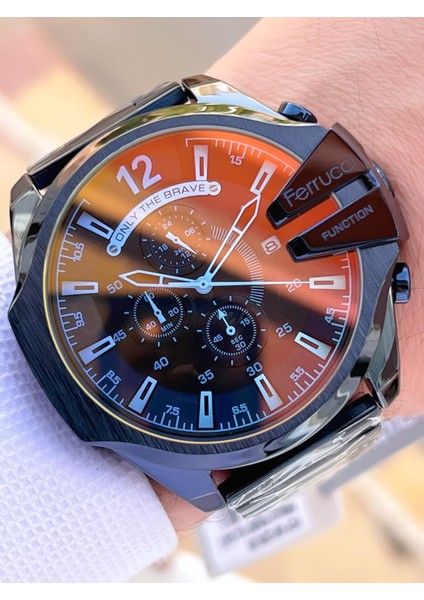 Otomatik Çelik Kordon 3 Atm Suya Dayanıklı Özel Tasarım Erkek Kol Saati VS.BLKT.0364 fırsatları