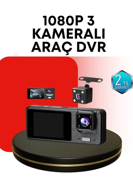 Araç Kamerası 3’lü Sistem | Full Hd, Sesli Kayıt ve Park Gözetimi