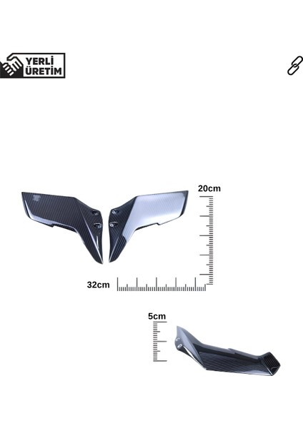 H2 – H2R Uyumlu Ön Kanat Seti | Agresif Tasarım | 2’li Montaj Parçası