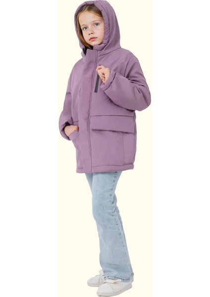 Kız Çocuk Kürklü Su ve Rüzgar Geçirmez Kapüşonlu 3 Kışlık Mont & Kaban & Parka modelleri