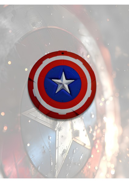 🛡️ Kaptan Amerika Zırhı Masa & Duvar Dekoru | Premium Koleksiyon Tasarımı – 12.5 cm