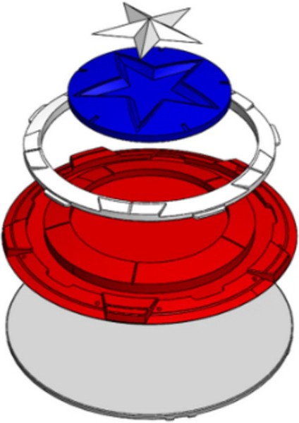 🛡️ Kaptan Amerika Zırhı Masa & Duvar Dekoru | Premium Koleksiyon Tasarımı – 12.5 cm