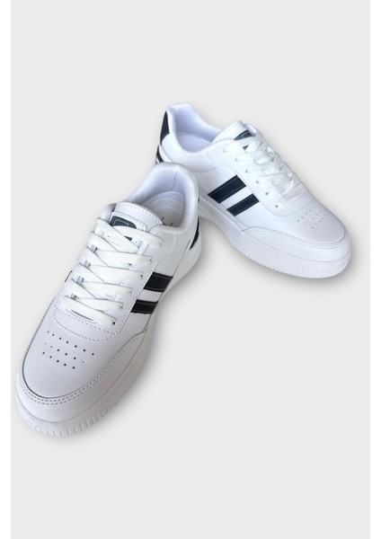 Unisex Hafif Taban Günlük Rahat Spor Ayakkabı Beyaz - Füme fırsatları