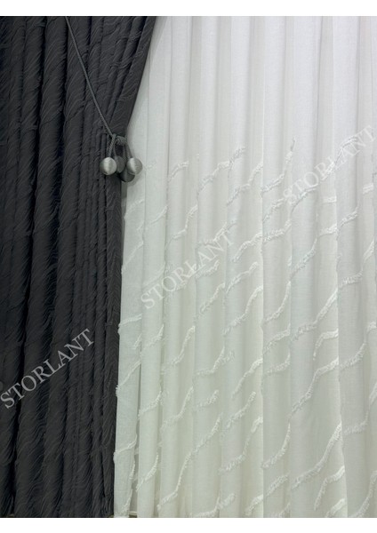 Puffy Aqua Bambu Keten Tül | Ağır Gramajlı, 1/3 Sık Pileli, Ütüsüz Kolay Kullanım indirimleri