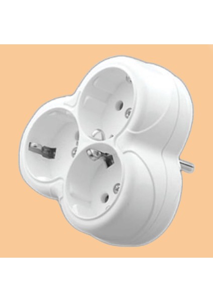 3'lü Priz Fiş Priz Topraklı Çoklu Çoğaltıcı Kablosuz Üçgen