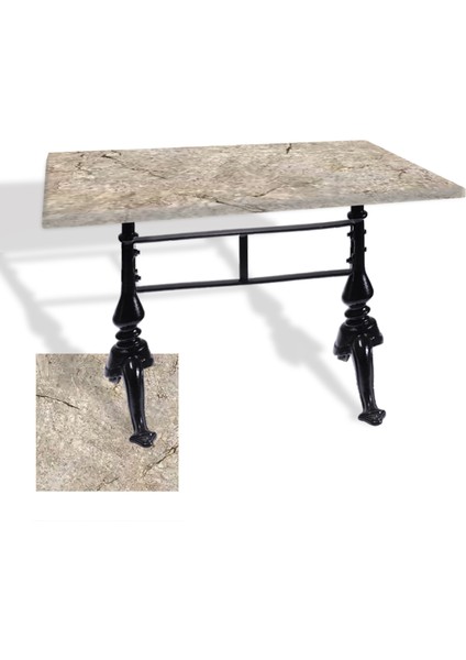 Çipa 3001 Döküm Ayak Masa 80X140 cm - (Werzalit, Wermodin ve Allzalit Tabla) - Scala Marble