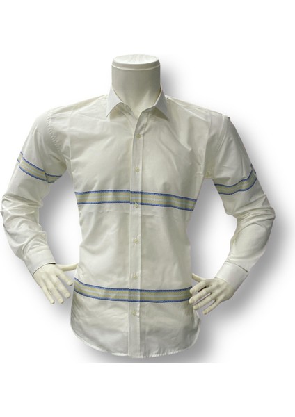 Klasik %100 Cotton Uzun Kollu Terletmeyen Kışlık Flanel Kumaş 2 Renkli Çizgili Gömlek (Regular Kalıp) fiyatları