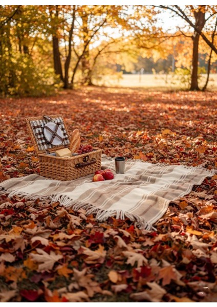 Erdilhome Stripe Scotch Çift Kişilik Battaniye Camel modelleri