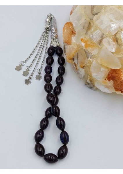 Bilek Boy Siyah Mavi Alpaka Püskül Ateş Kehribar Tespih modelleri