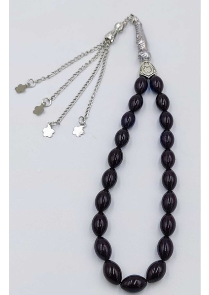 Bilek Boy Siyah Mavi Alpaka Püskül Ateş Kehribar Tespih fırsatları