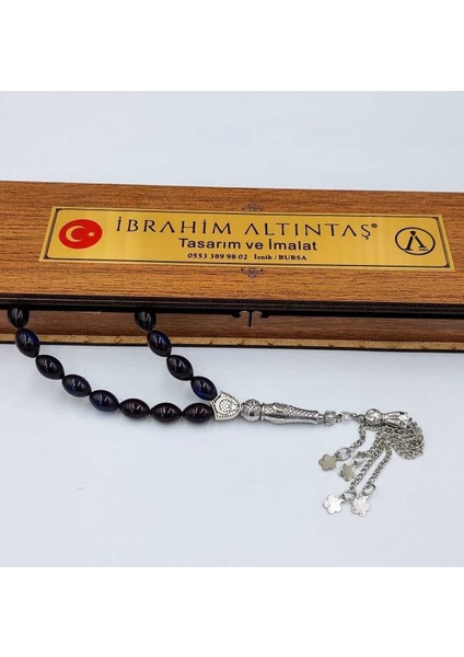 Bilek Boy Siyah Mavi Alpaka Püskül Ateş Kehribar Tespih indirimleri