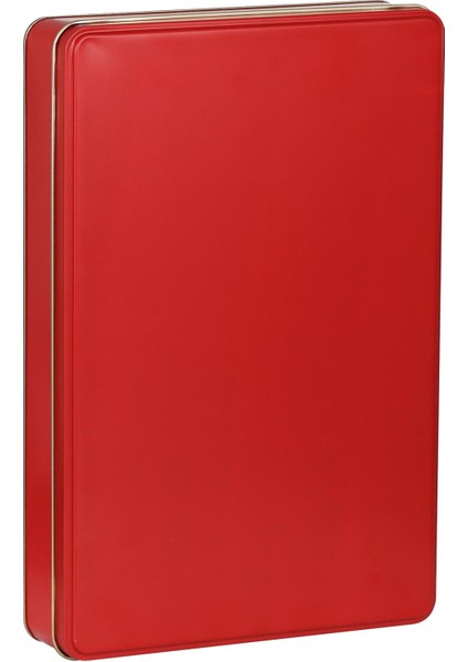 Kırmızı Metal Kutu 30X20X4,5 cm