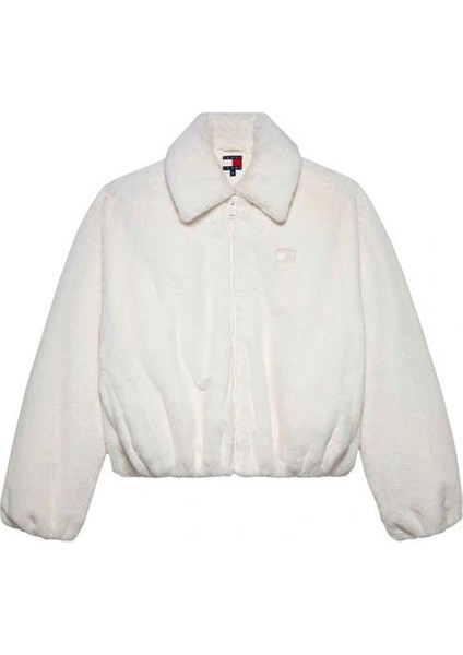 Tjw Suni Kürk Kadın Beyaz Ceket DW0DW21669YBH