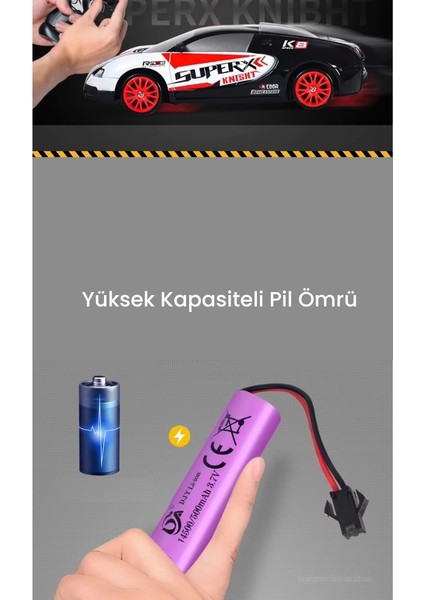 Uzaktan Kumandalı Şarjlı Drift Araba 1:24 - Beyaz-Kırmızı (Lisinya) fırsatları