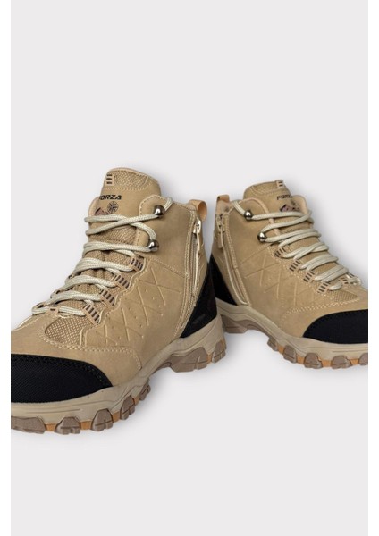 Unısex Soğuk Geçirmez Fermuarlı Trekking & Outdoor Bot Bej fırsatları
