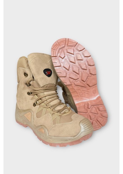 Kışlık Çöl Botu Taktikal Su Geçirmez ve Kaymaz Taban Erkektrekking & Outdoor Bot Bej