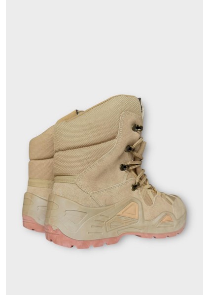 Kışlık Çöl Botu Taktikal Su Geçirmez ve Kaymaz Taban Erkektrekking & Outdoor Bot Bej
