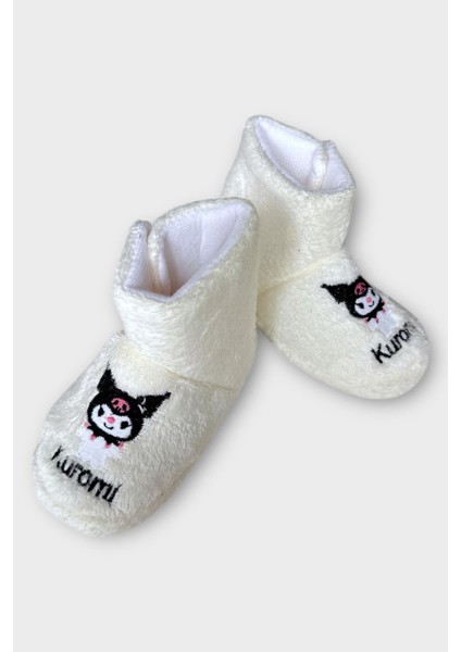 Çocuk Kuromi Nakış Detaylı Panduf Beyaz fırsatları