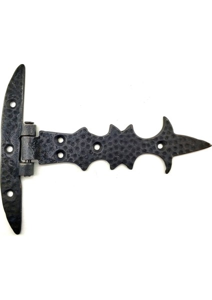 Antika Tarz Dekoratif Pirinç Kuyruklu Lale Menteşe - Dar Kasa, Oksit - Lisinya