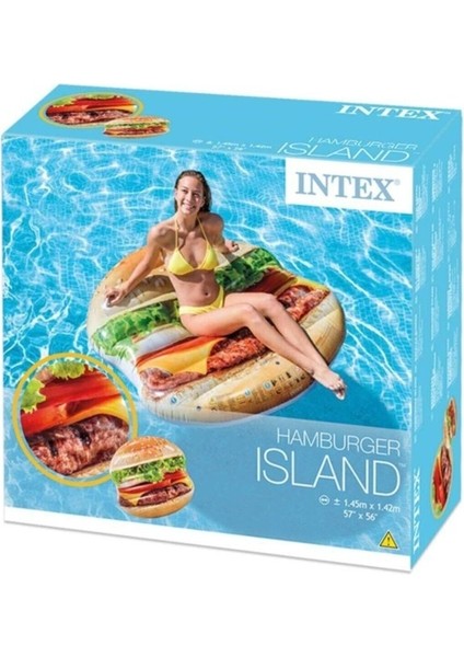 Intex Hamburger Ada Yatak 145X142 cm - 58780 (Lisinya) fiyatları