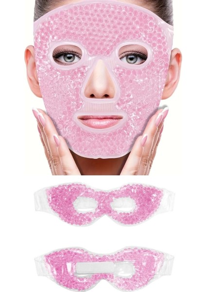 Terapi Jel Boncuklu Yüz ve Göz Maskesi Seti Pembe Sıcak ve Soğuk Kullanım ( Lisinya ) fiyatları