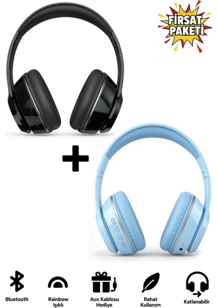 Kablosuz Bluetooth Kulaküstü Kulaklık – Mikrofonlu, Stereo Ses, Aux ve Hafıza Kartı Desteği Nova